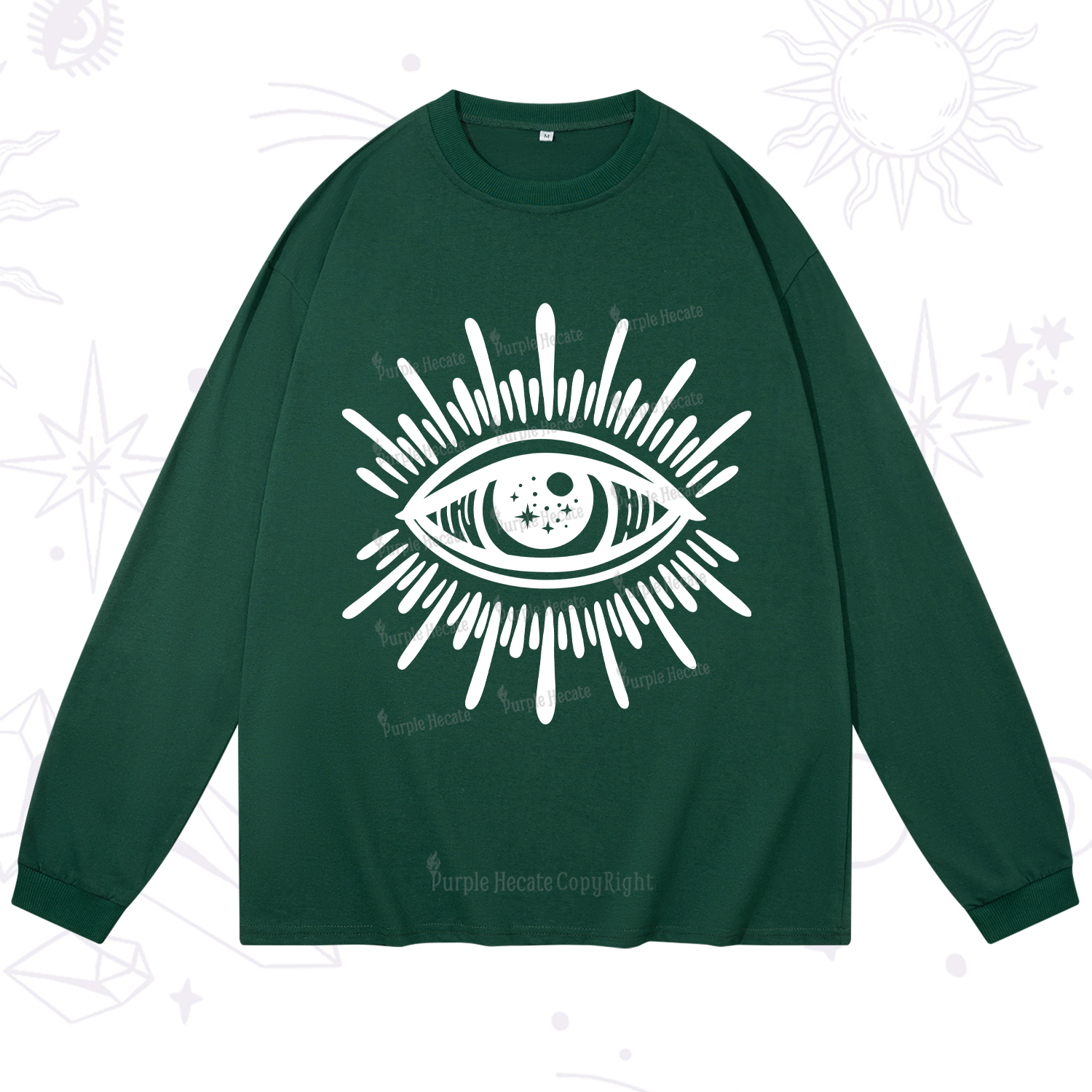Purplehecate Evil Eye Long Sleeve T-Shirt