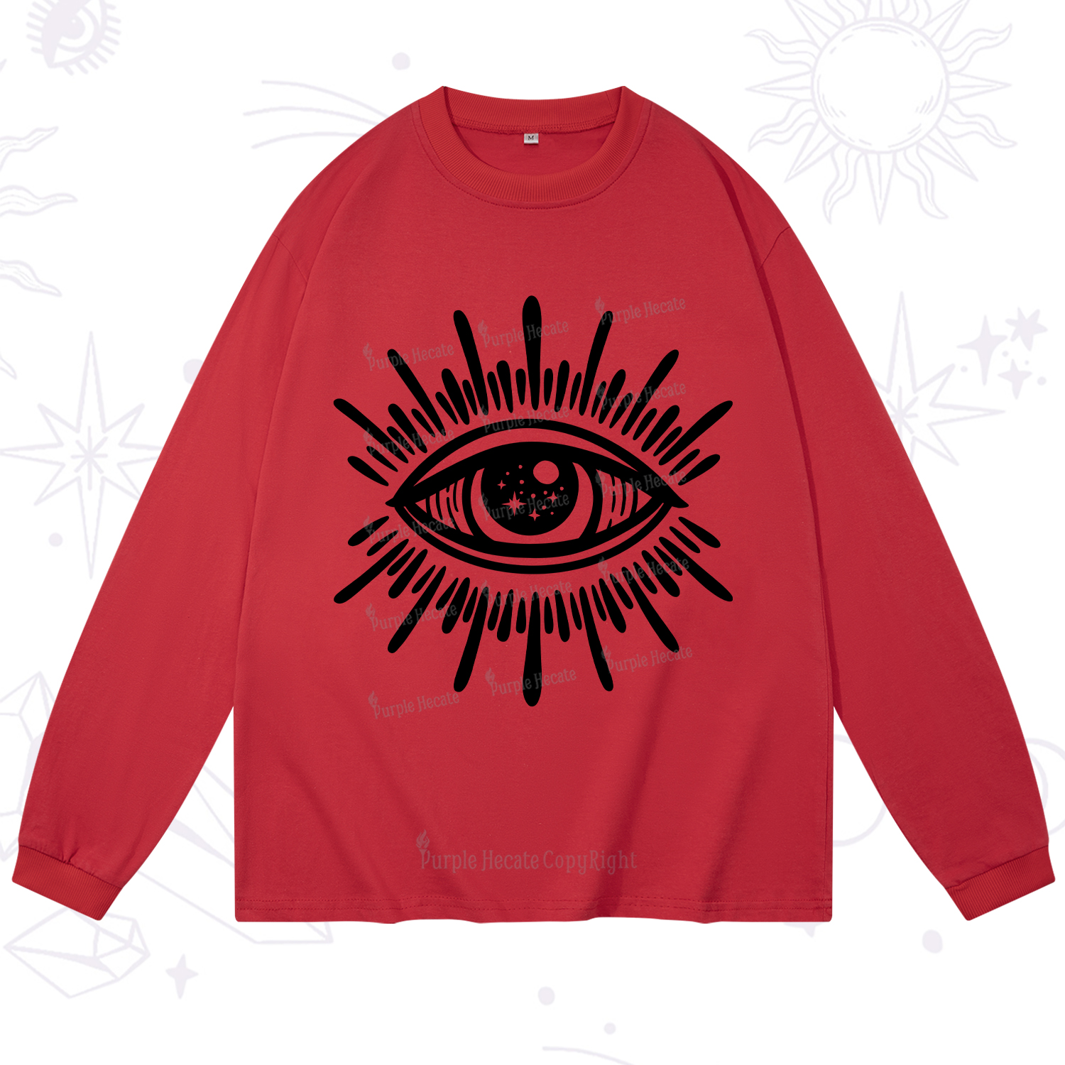 Purplehecate Evil Eye Long Sleeve T-Shirt