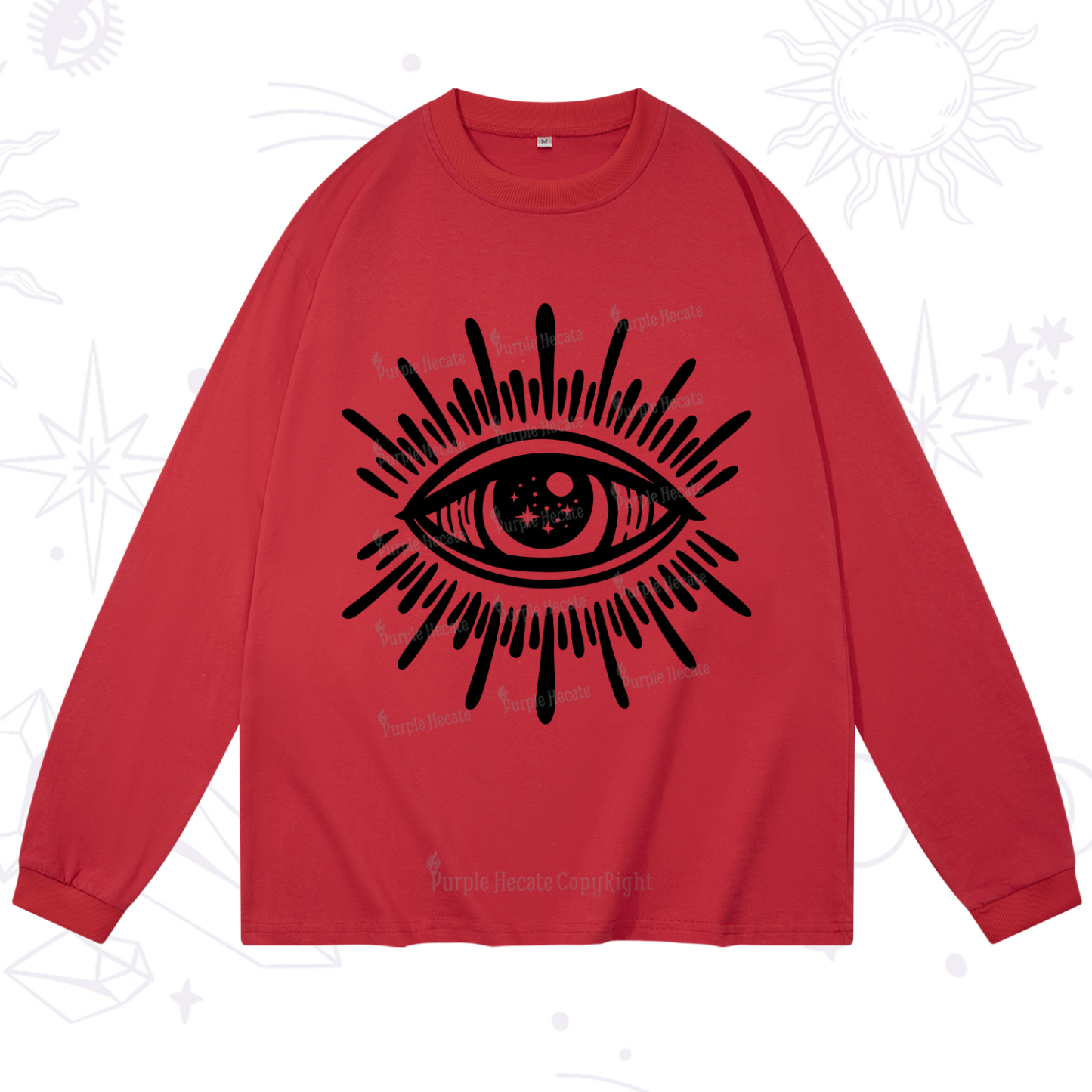 Purplehecate Evil Eye Long Sleeve T-Shirt