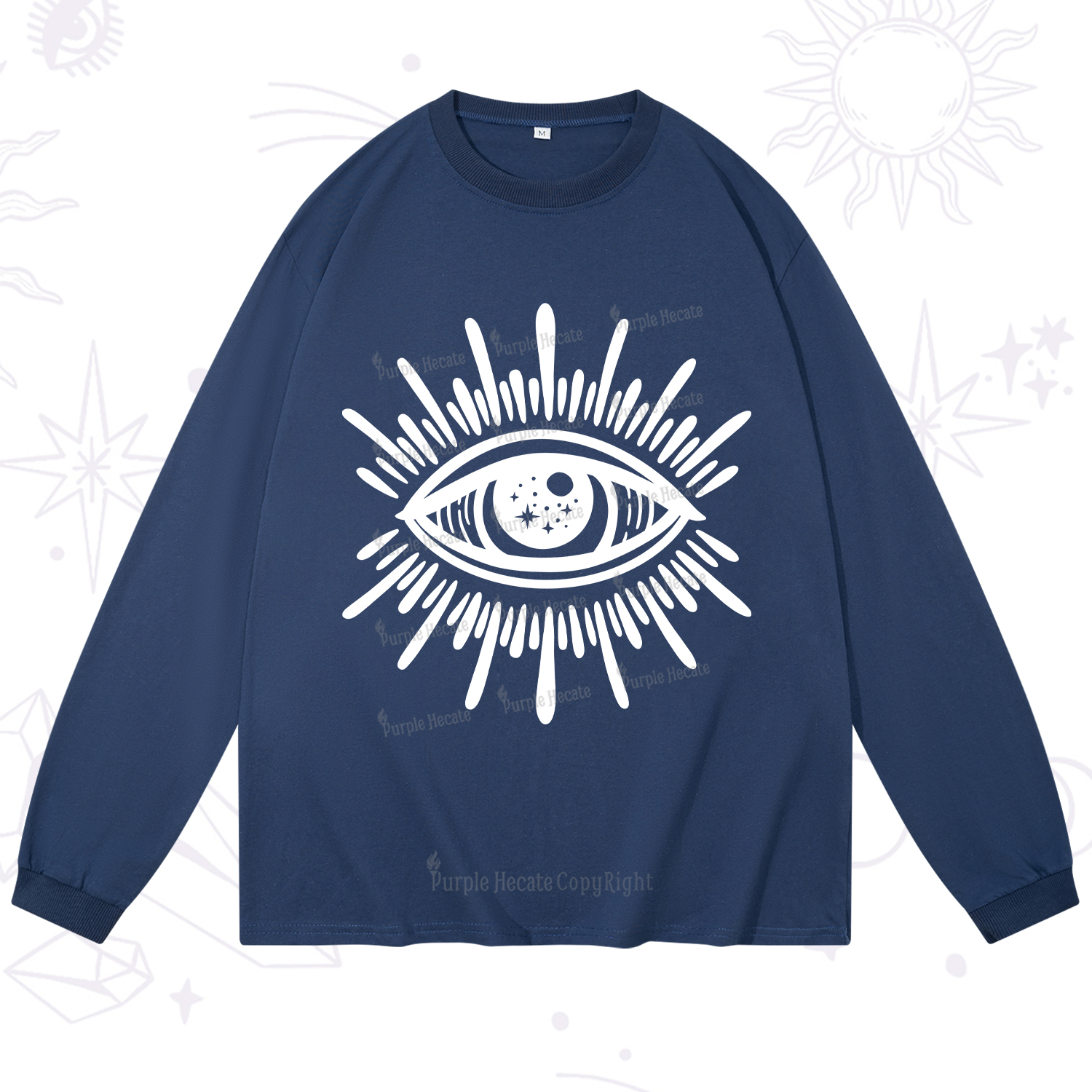 Purplehecate Evil Eye Long Sleeve T-Shirt