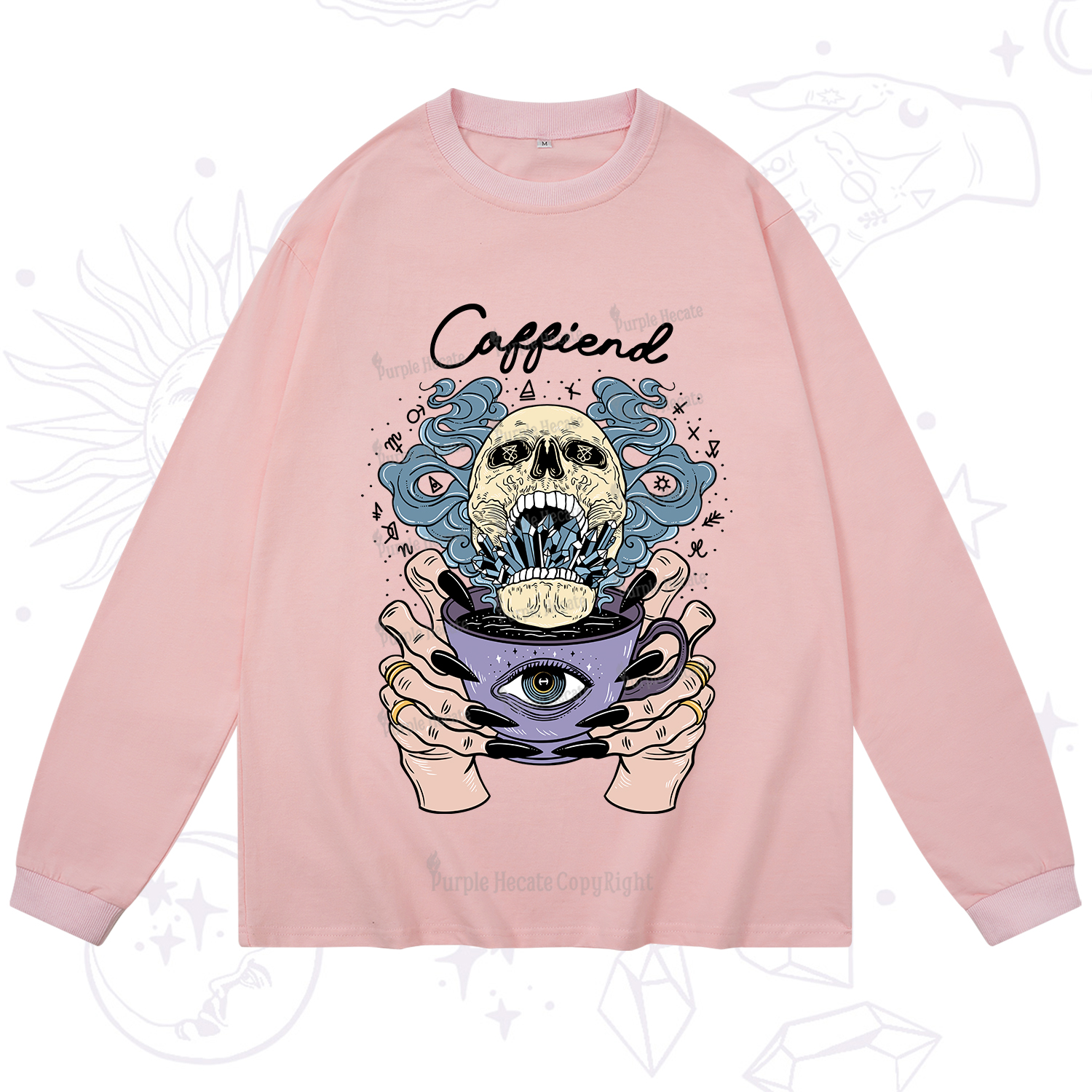 Purplehecate Caffiend Long Sleeve T-Shirt