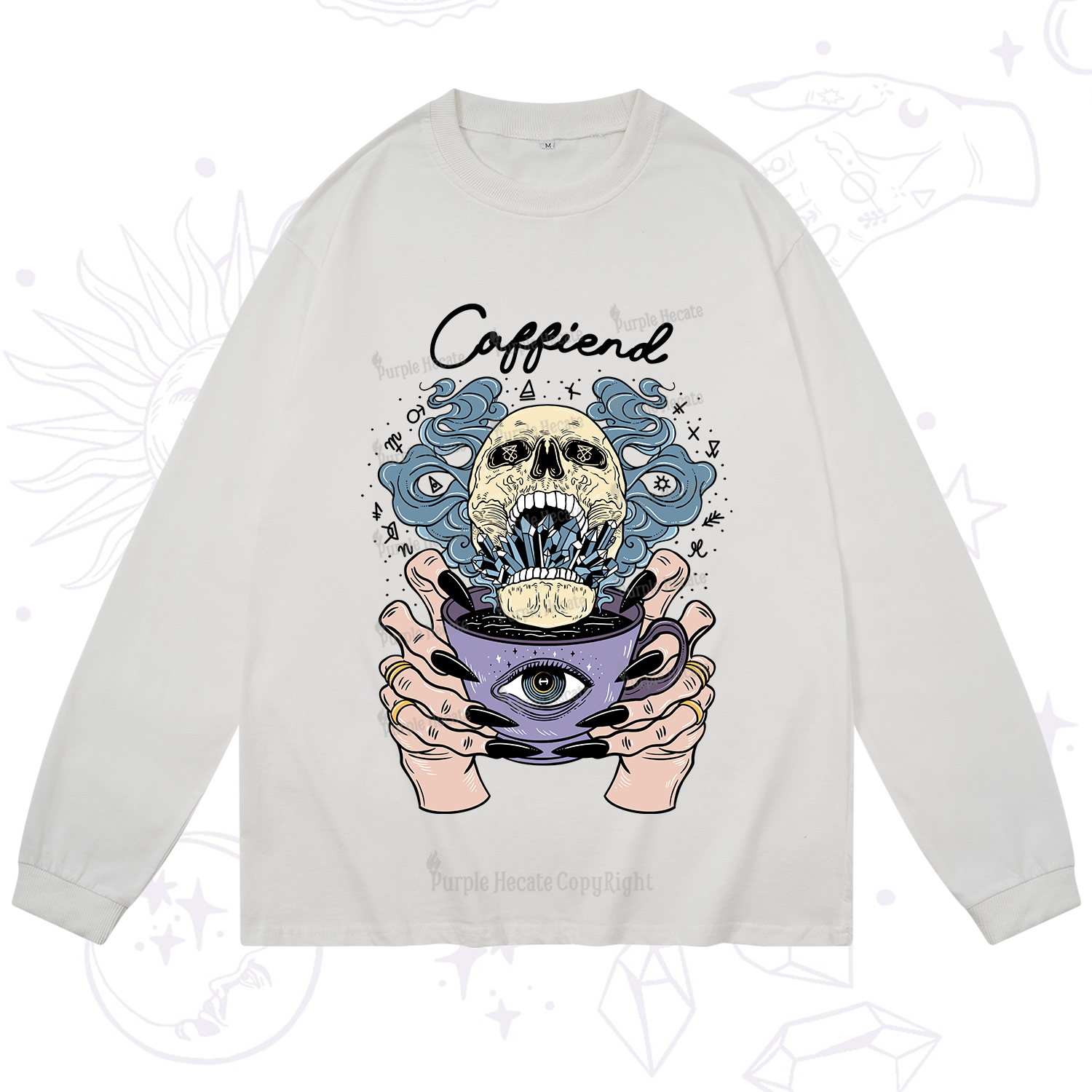 Purplehecate Caffiend Long Sleeve T-Shirt