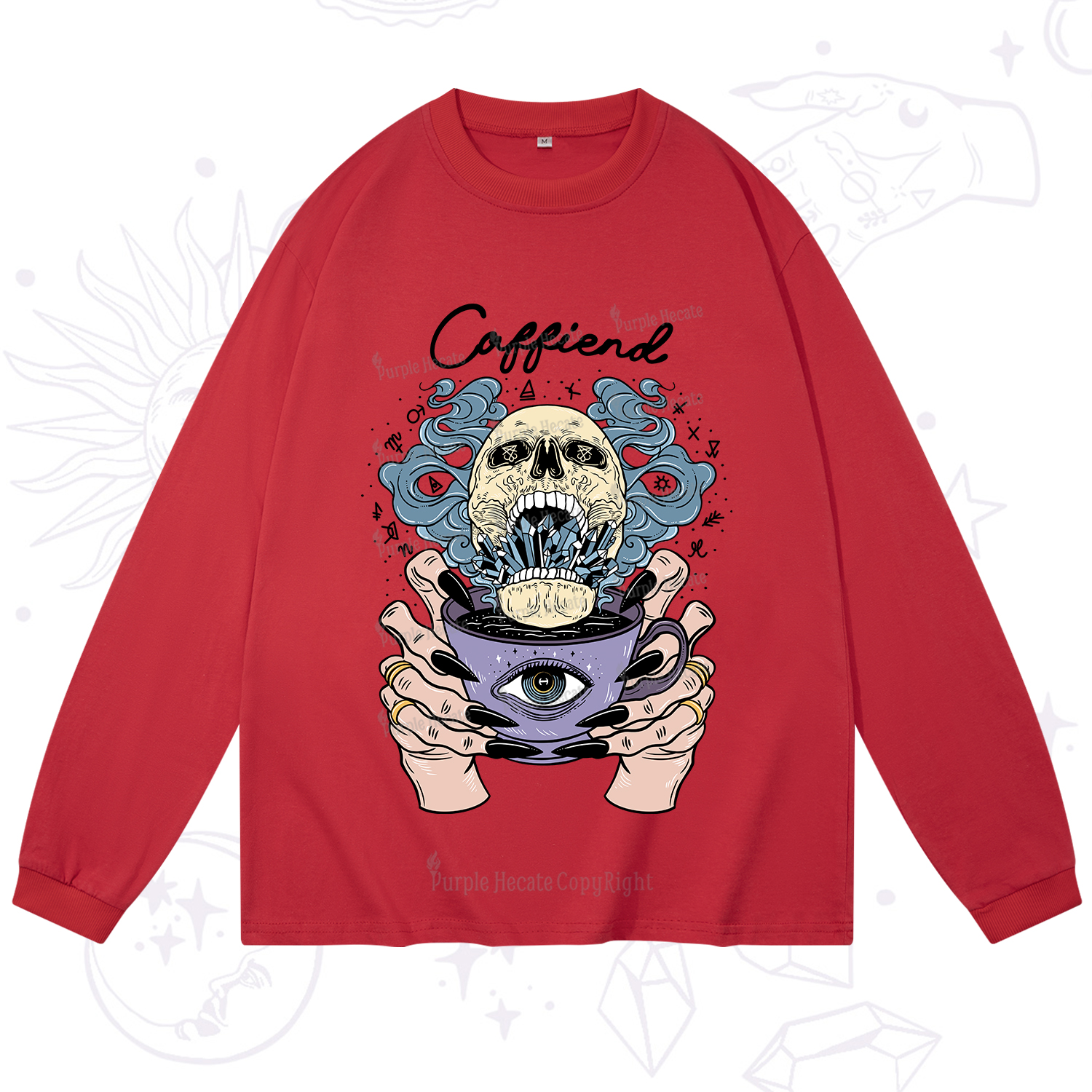 Purplehecate Caffiend Long Sleeve T-Shirt