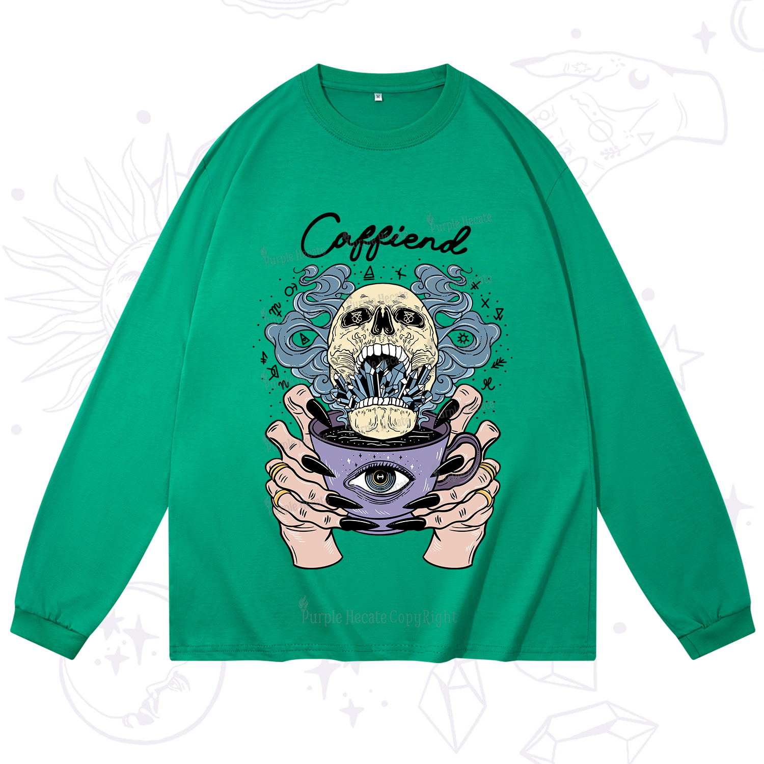 Purplehecate Caffiend Long Sleeve T-Shirt