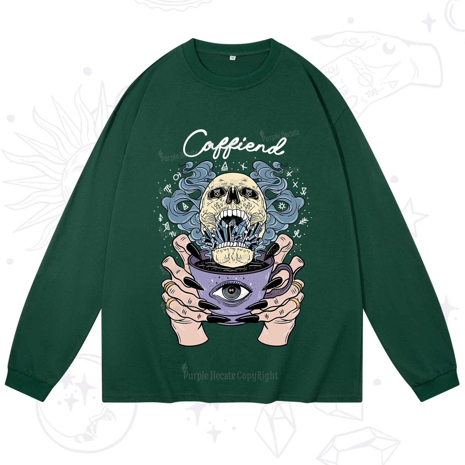 Purplehecate Caffiend Long Sleeve T-Shirt
