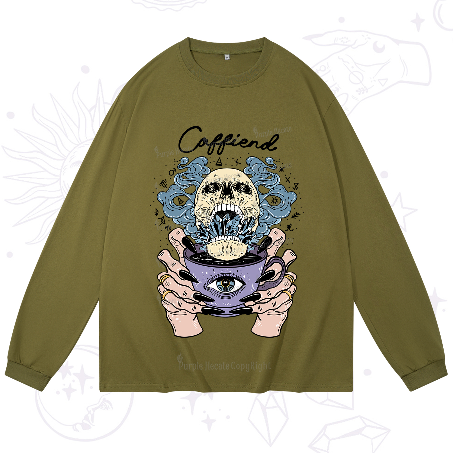 Purplehecate Caffiend Long Sleeve T-Shirt