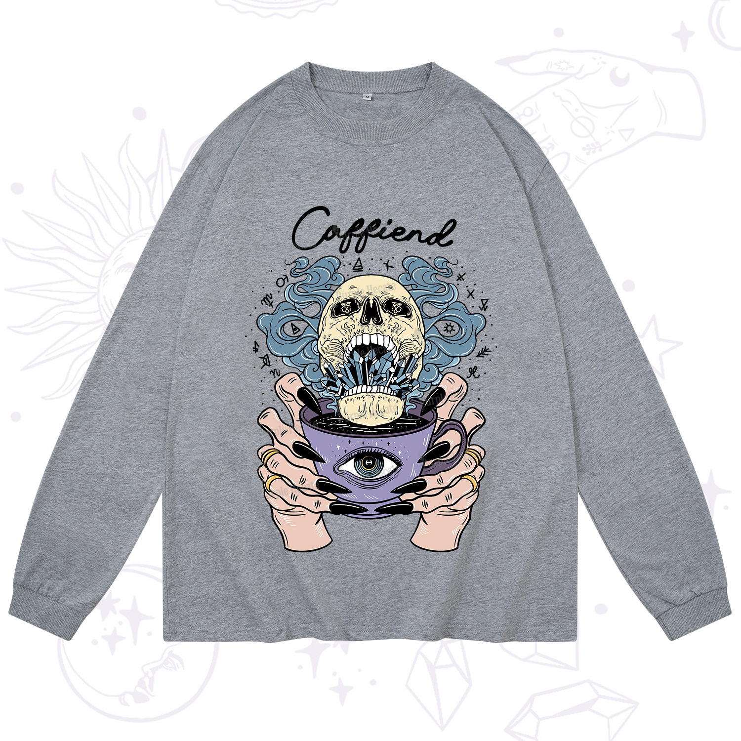 Purplehecate Caffiend Long Sleeve T-Shirt