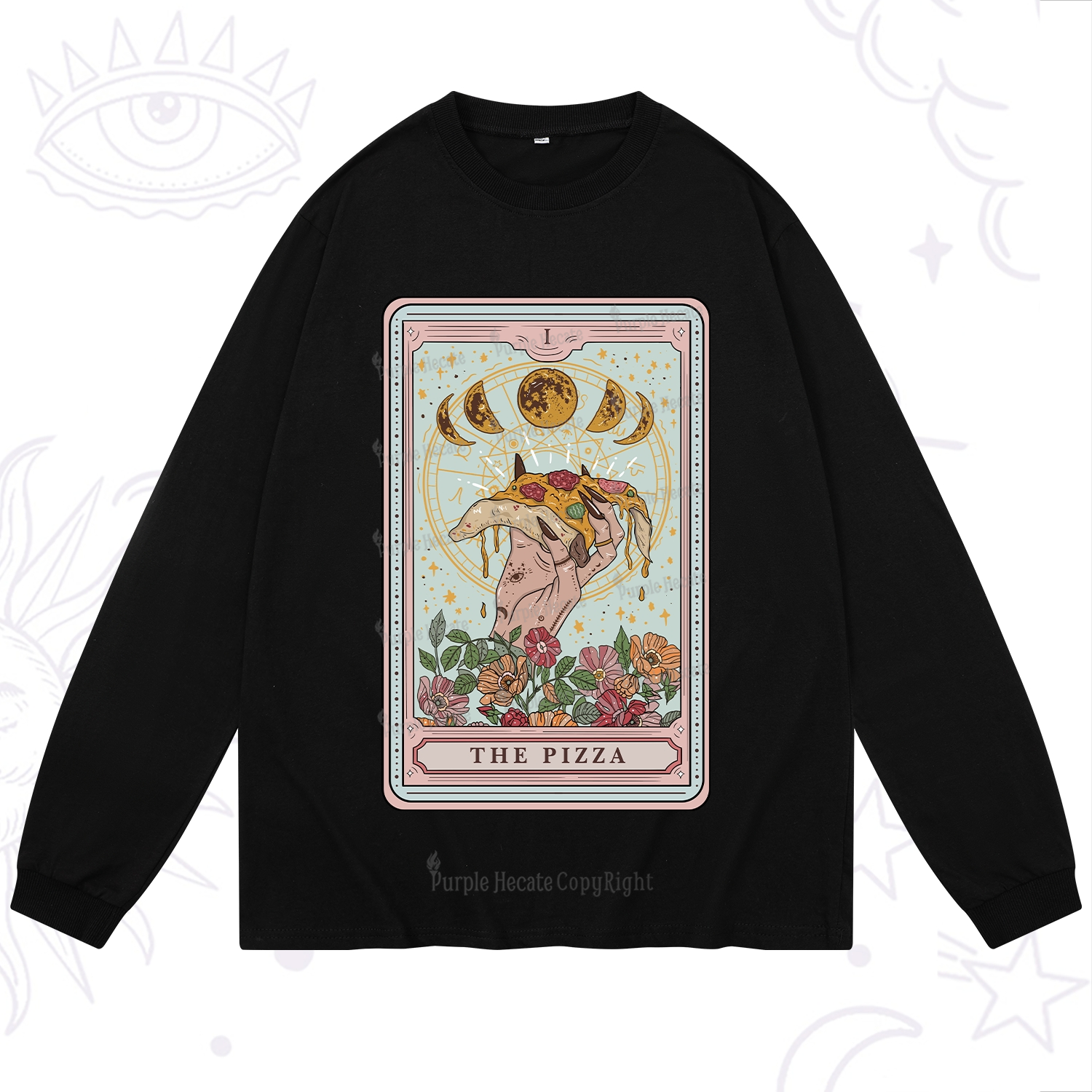 Purplehecate The Pizza Tarot Long Sleeve T-Shirt
