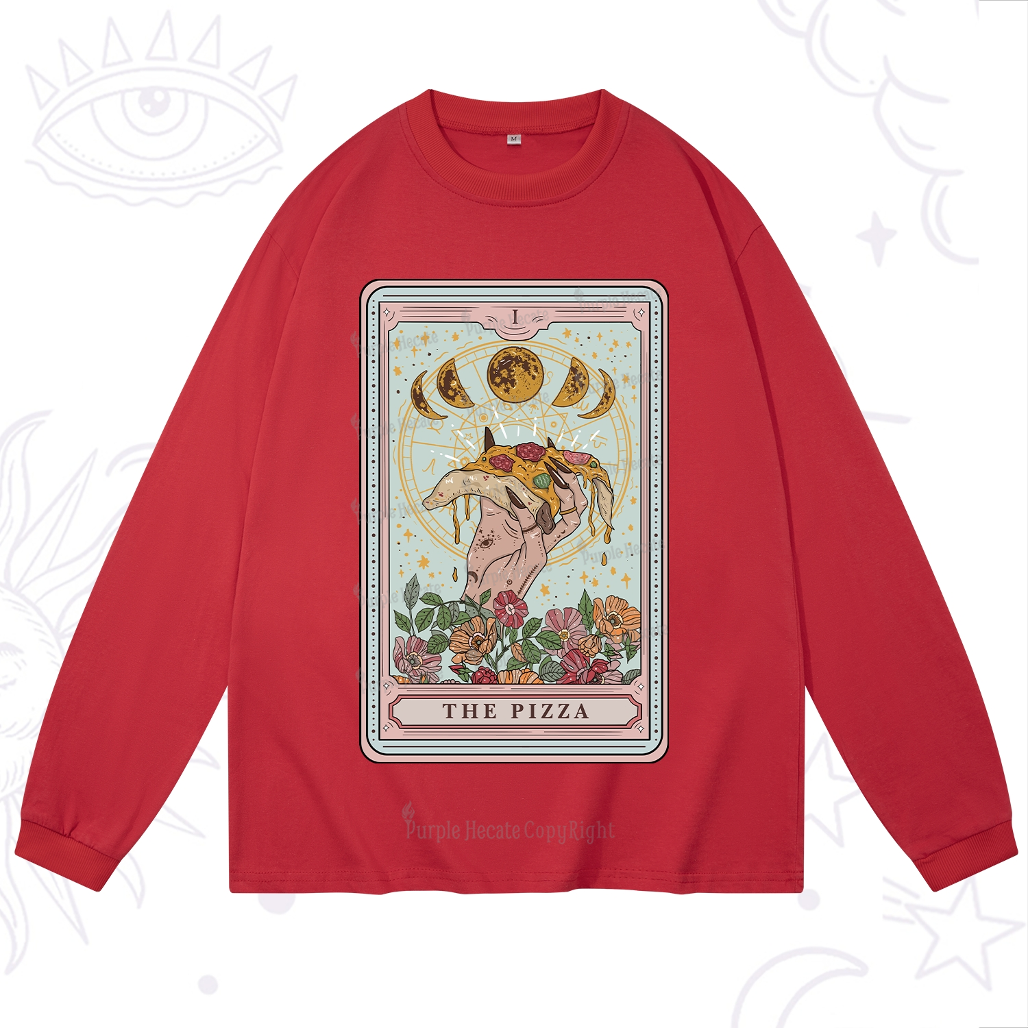 Purplehecate The Pizza Tarot Long Sleeve T-Shirt
