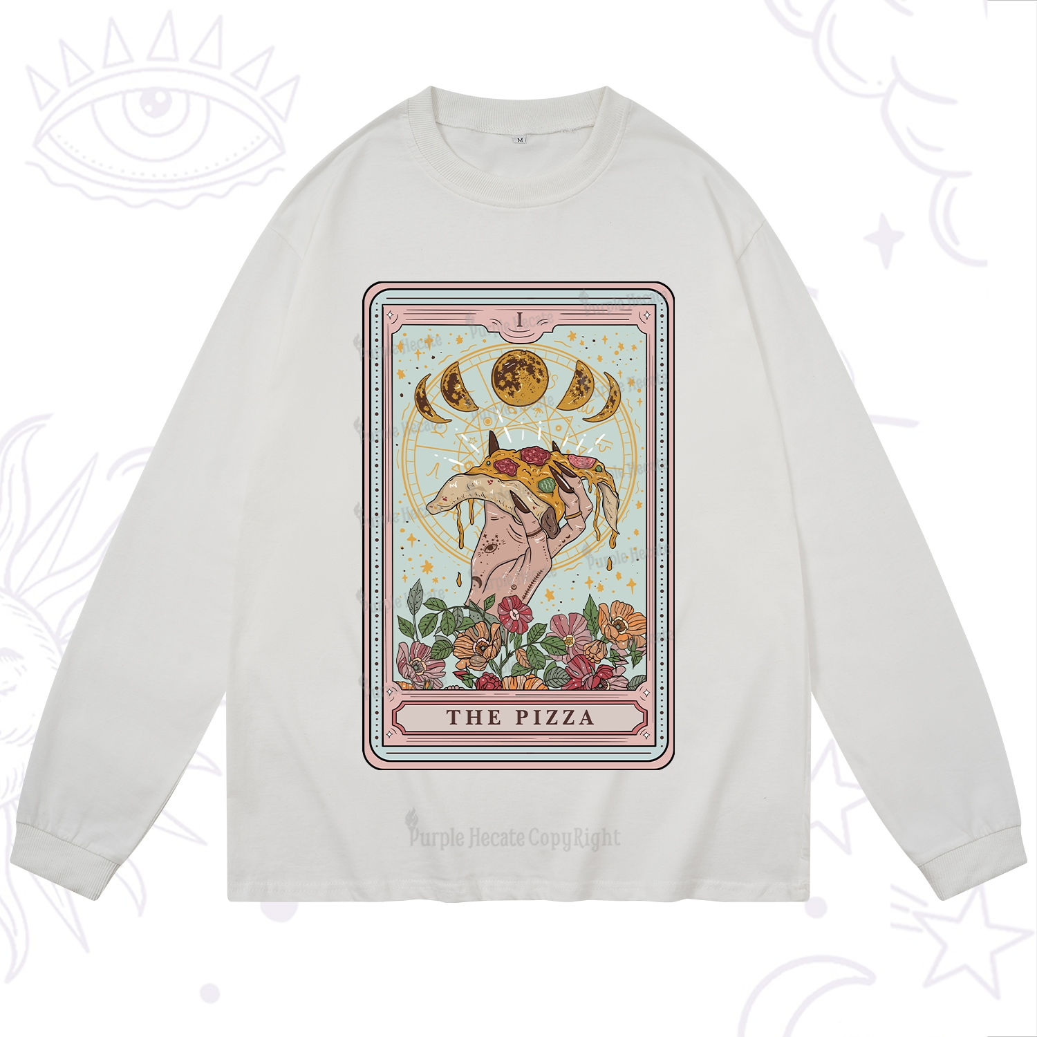 Purplehecate The Pizza Tarot Long Sleeve T-Shirt