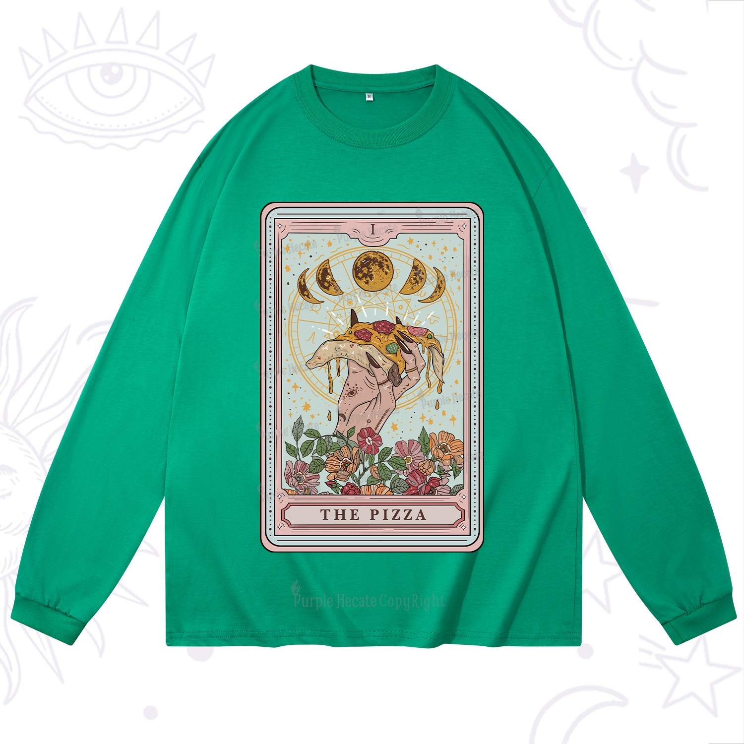 Purplehecate The Pizza Tarot Long Sleeve T-Shirt