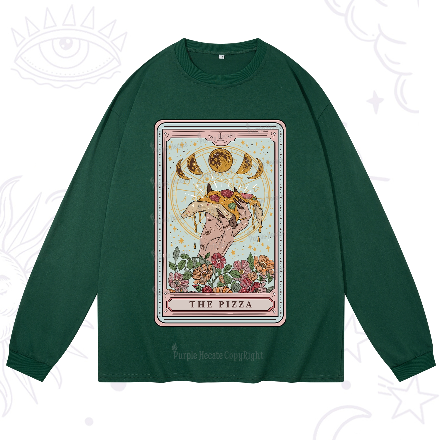 Purplehecate The Pizza Tarot Long Sleeve T-Shirt