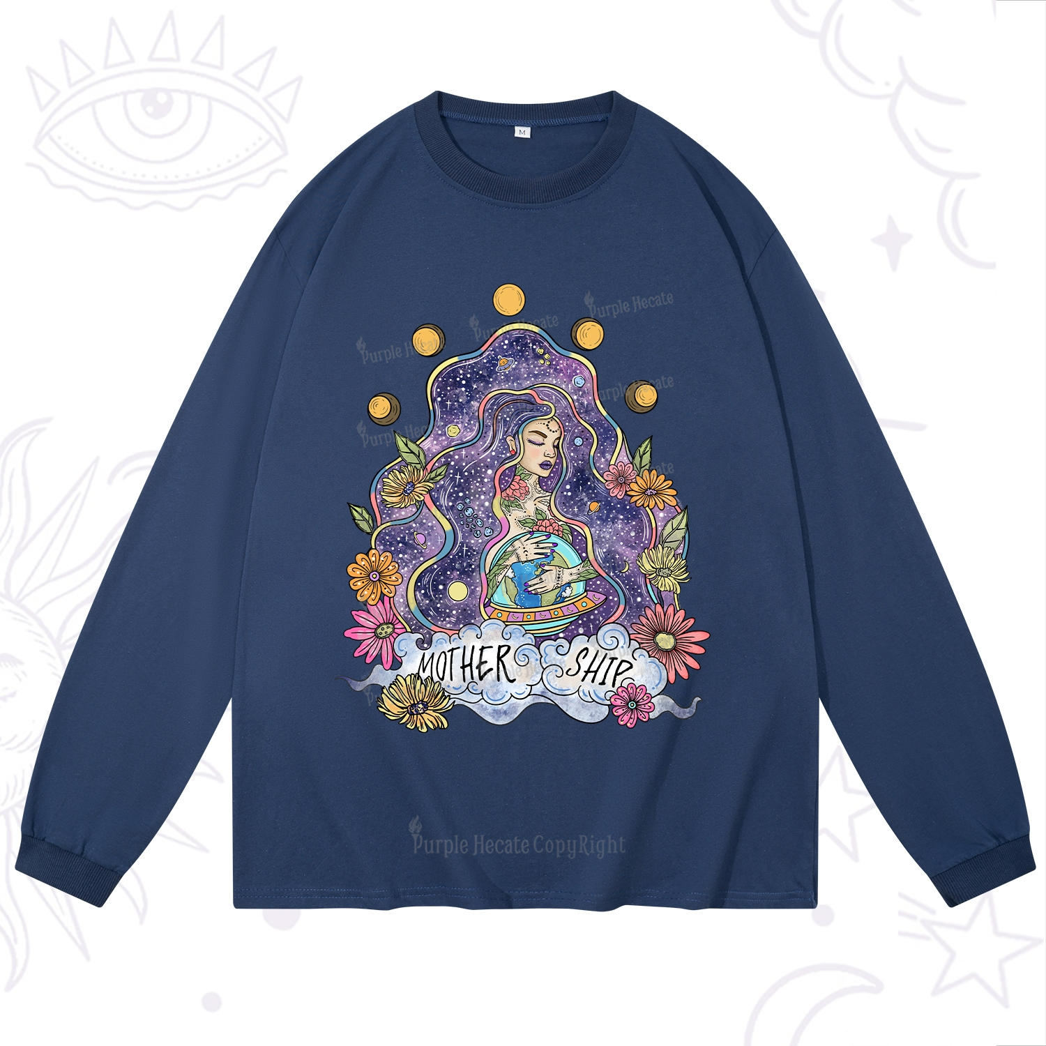 Purplehecate Mother Ship Long Sleeve T-Shirt