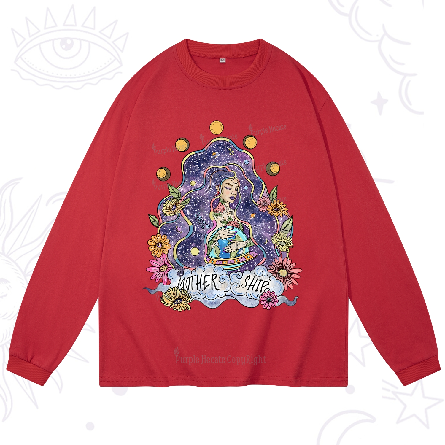 Purplehecate Mother Ship Long Sleeve T-Shirt