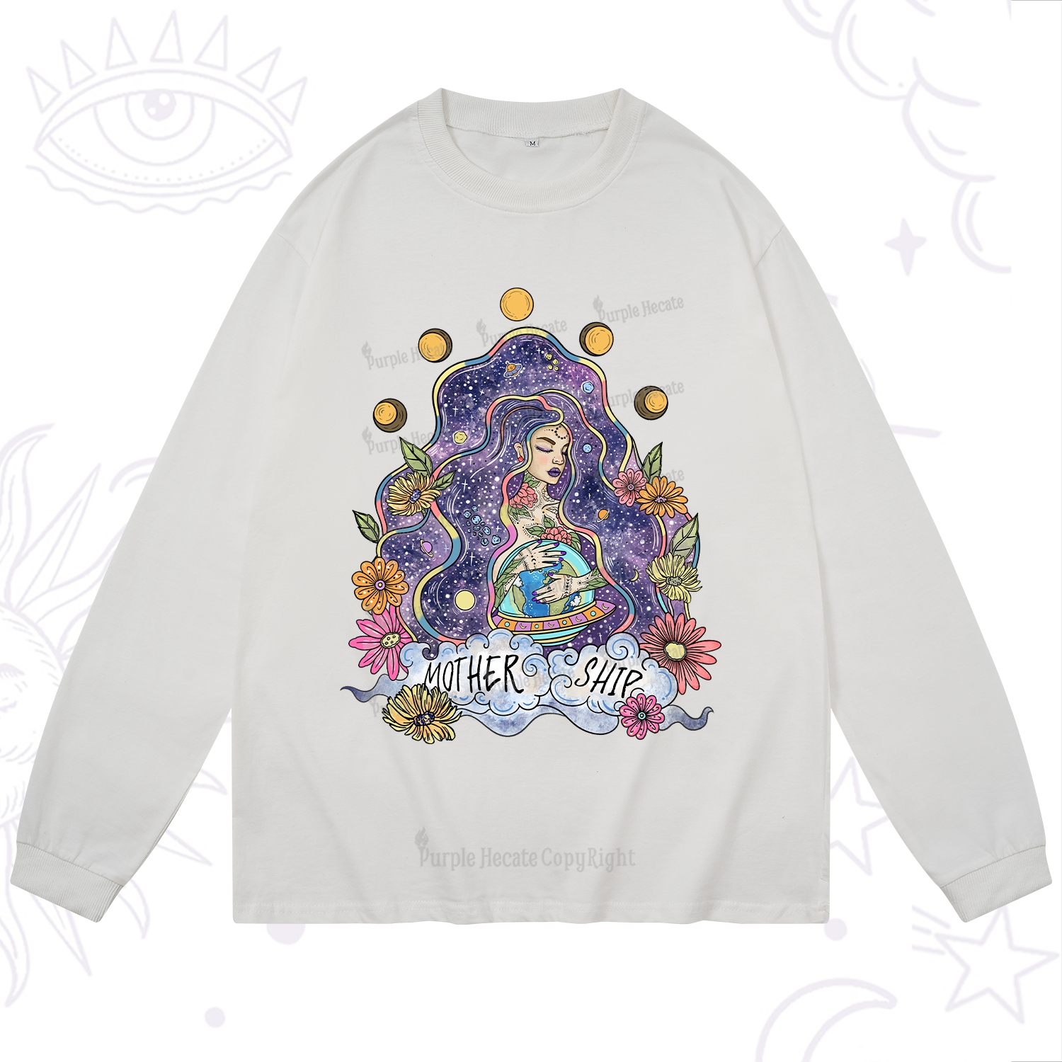 Purplehecate Mother Ship Long Sleeve T-Shirt