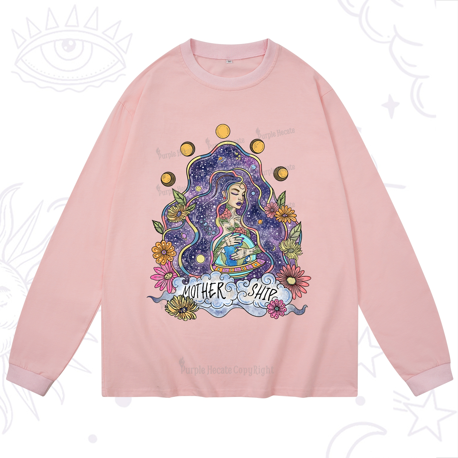 Purplehecate Mother Ship Long Sleeve T-Shirt
