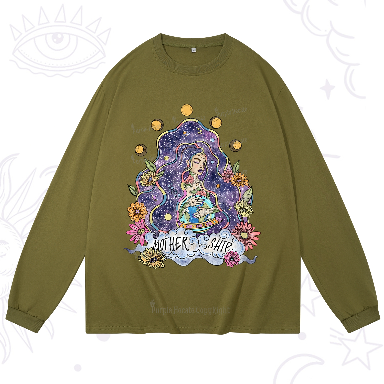 Purplehecate Mother Ship Long Sleeve T-Shirt