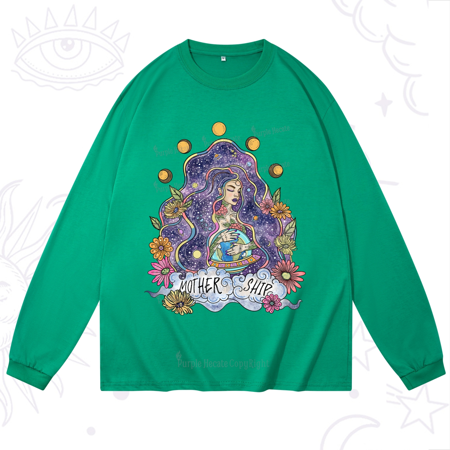 Purplehecate Mother Ship Long Sleeve T-Shirt