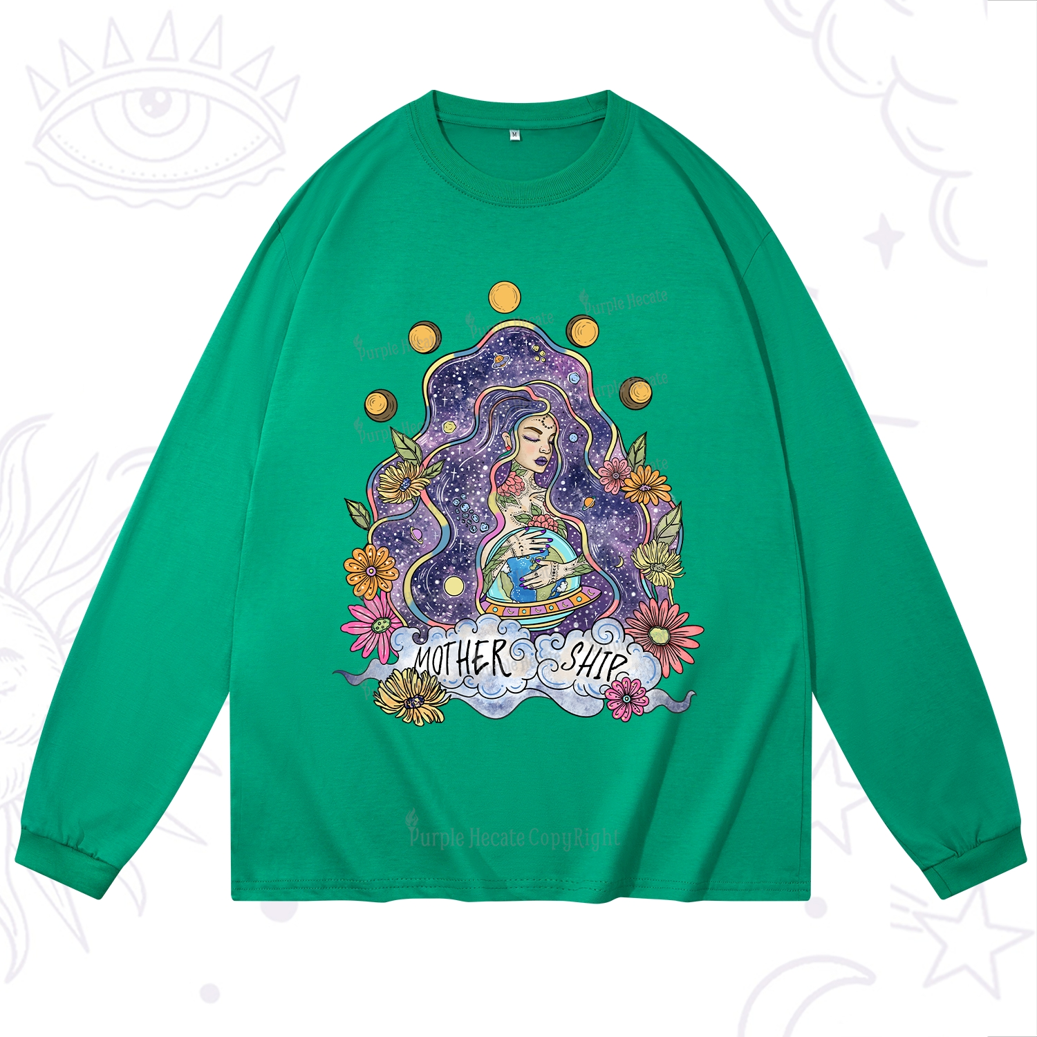 Purplehecate Mother Ship Long Sleeve T-Shirt