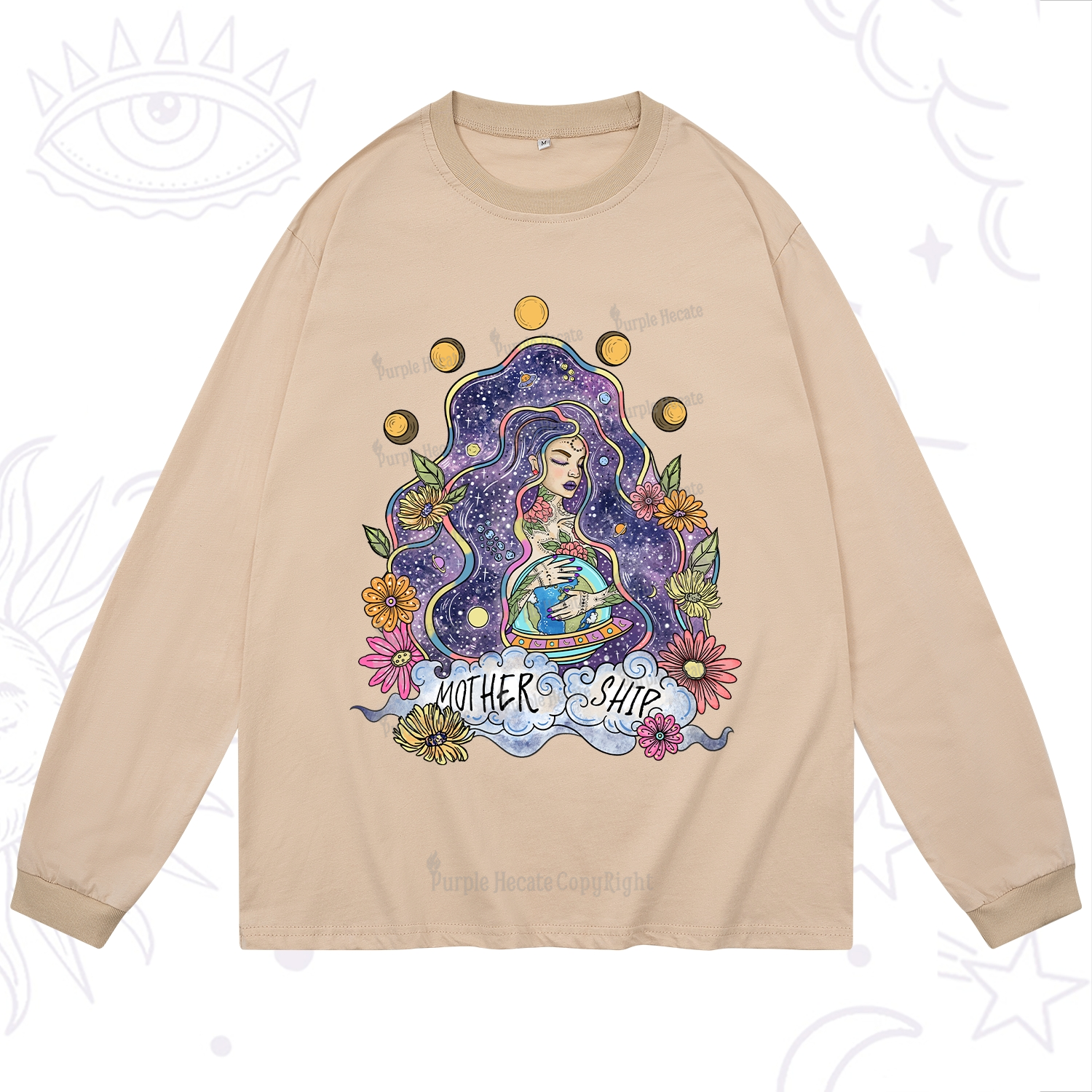 Purplehecate Mother Ship Long Sleeve T-Shirt