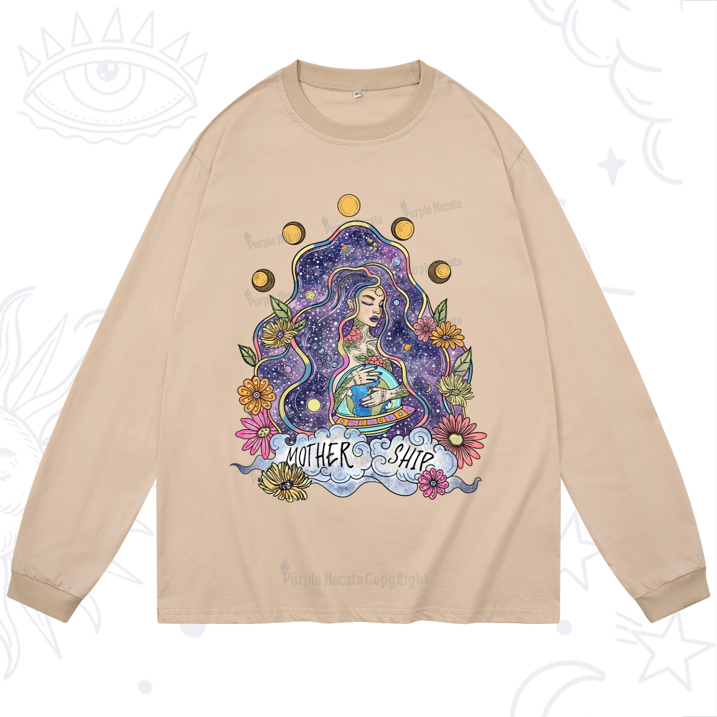 Purplehecate Mother Ship Long Sleeve T-Shirt