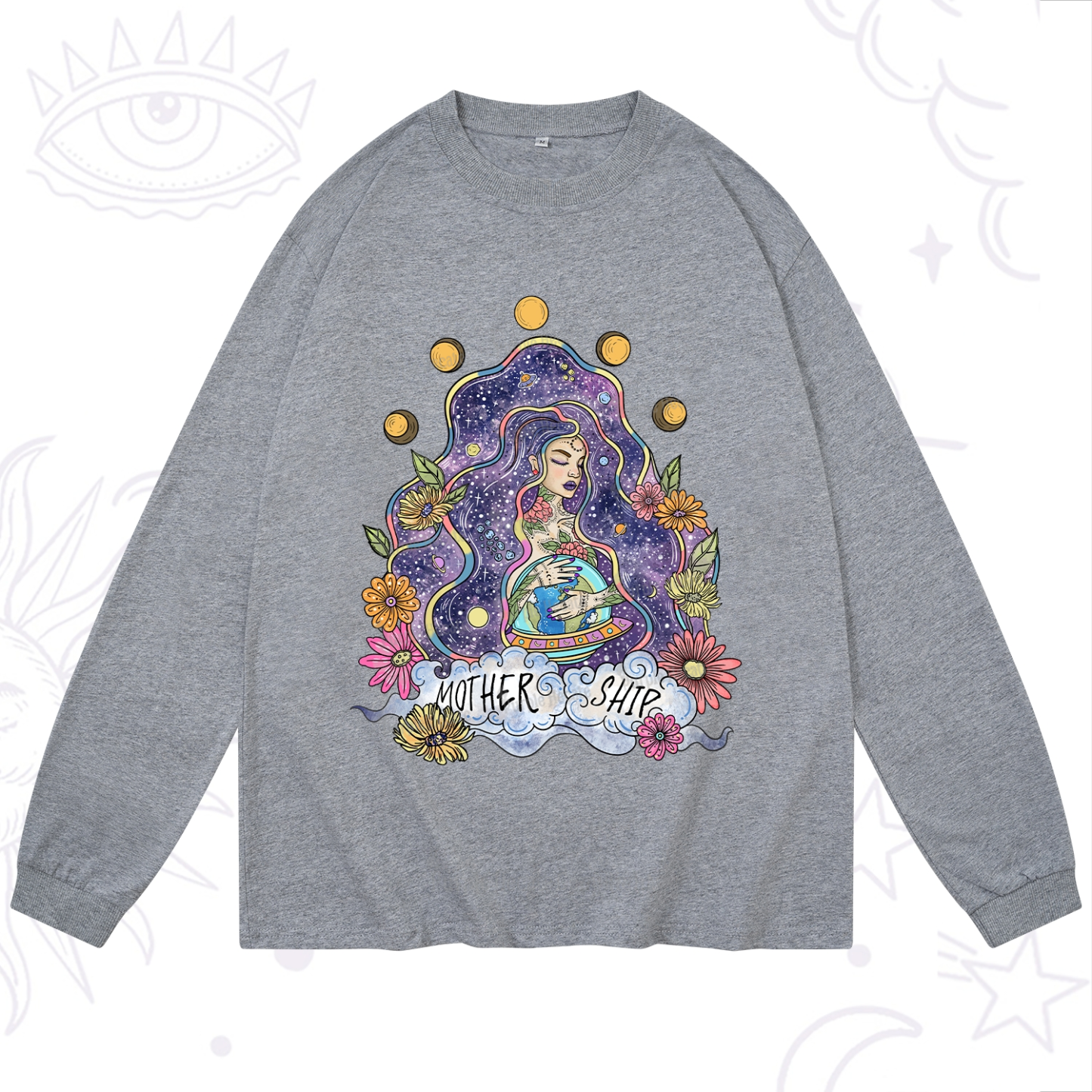 Purplehecate Mother Ship Long Sleeve T-Shirt