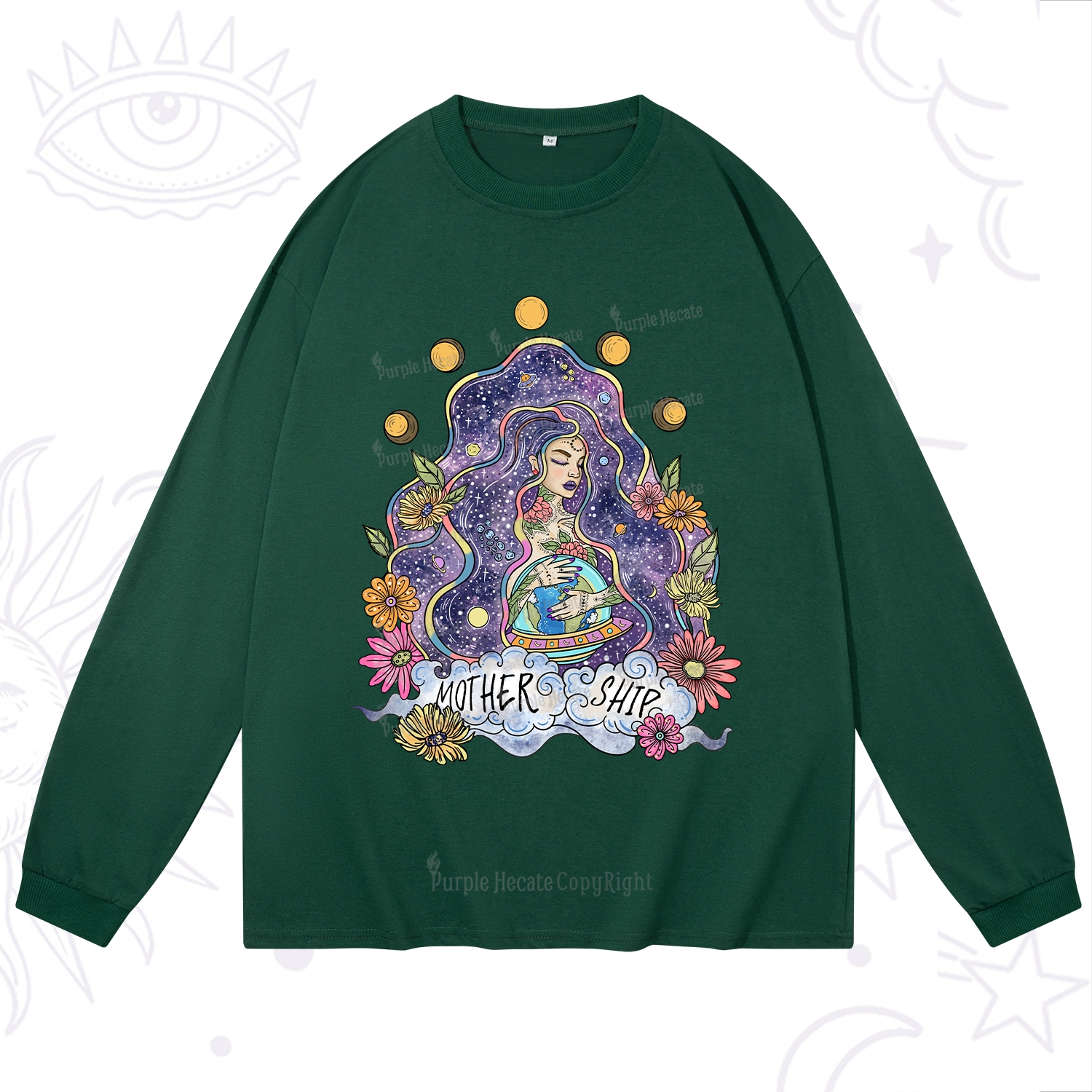 Purplehecate Mother Ship Long Sleeve T-Shirt