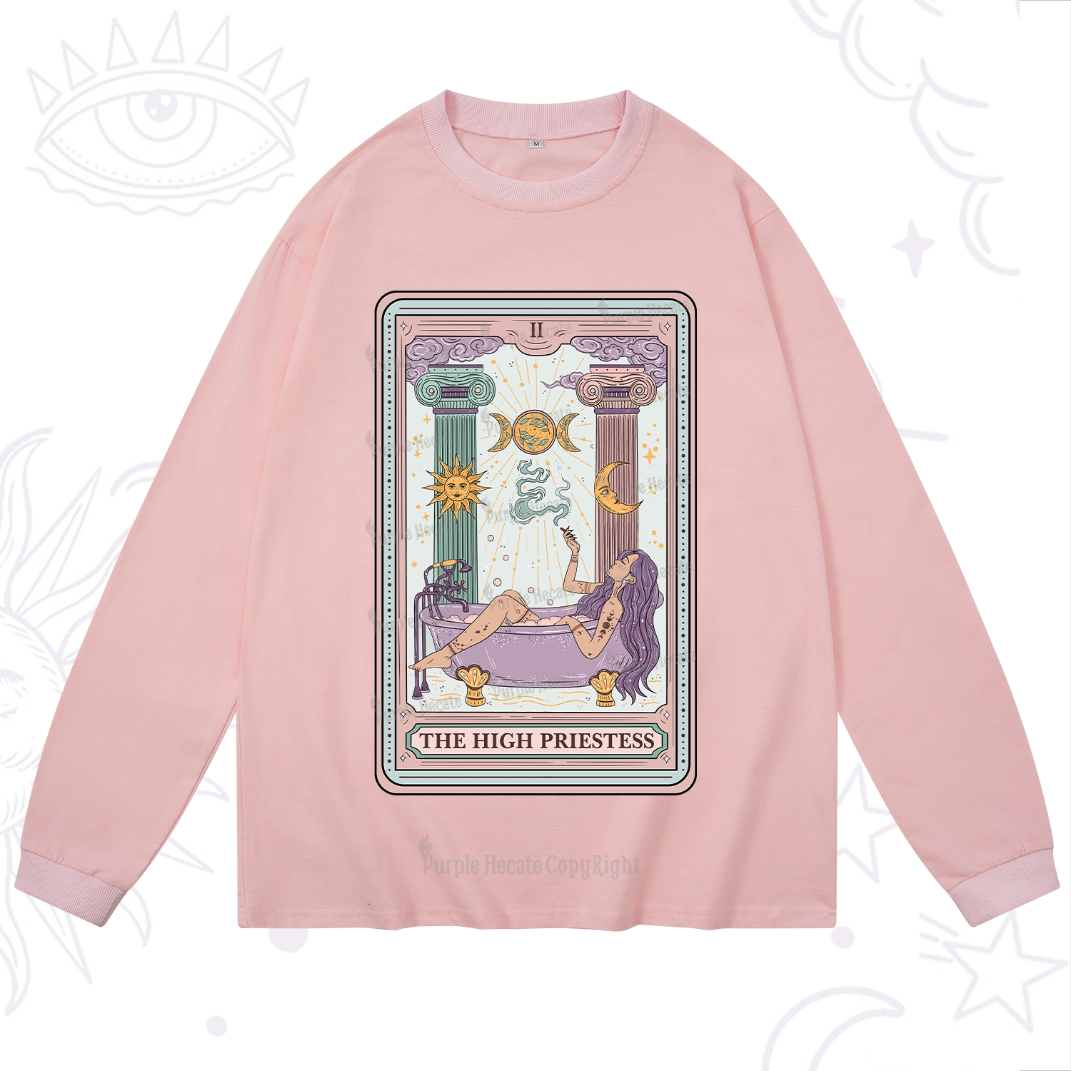 Purplehecate The High Priestess Tarot Long Sleeve T-Shirt