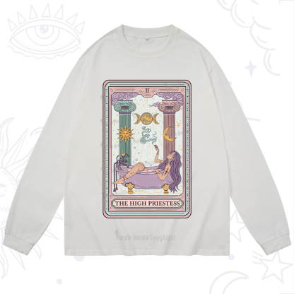 Purplehecate The High Priestess Tarot Long Sleeve T-Shirt