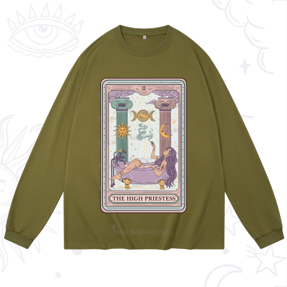 Purplehecate The High Priestess Tarot Long Sleeve T-Shirt
