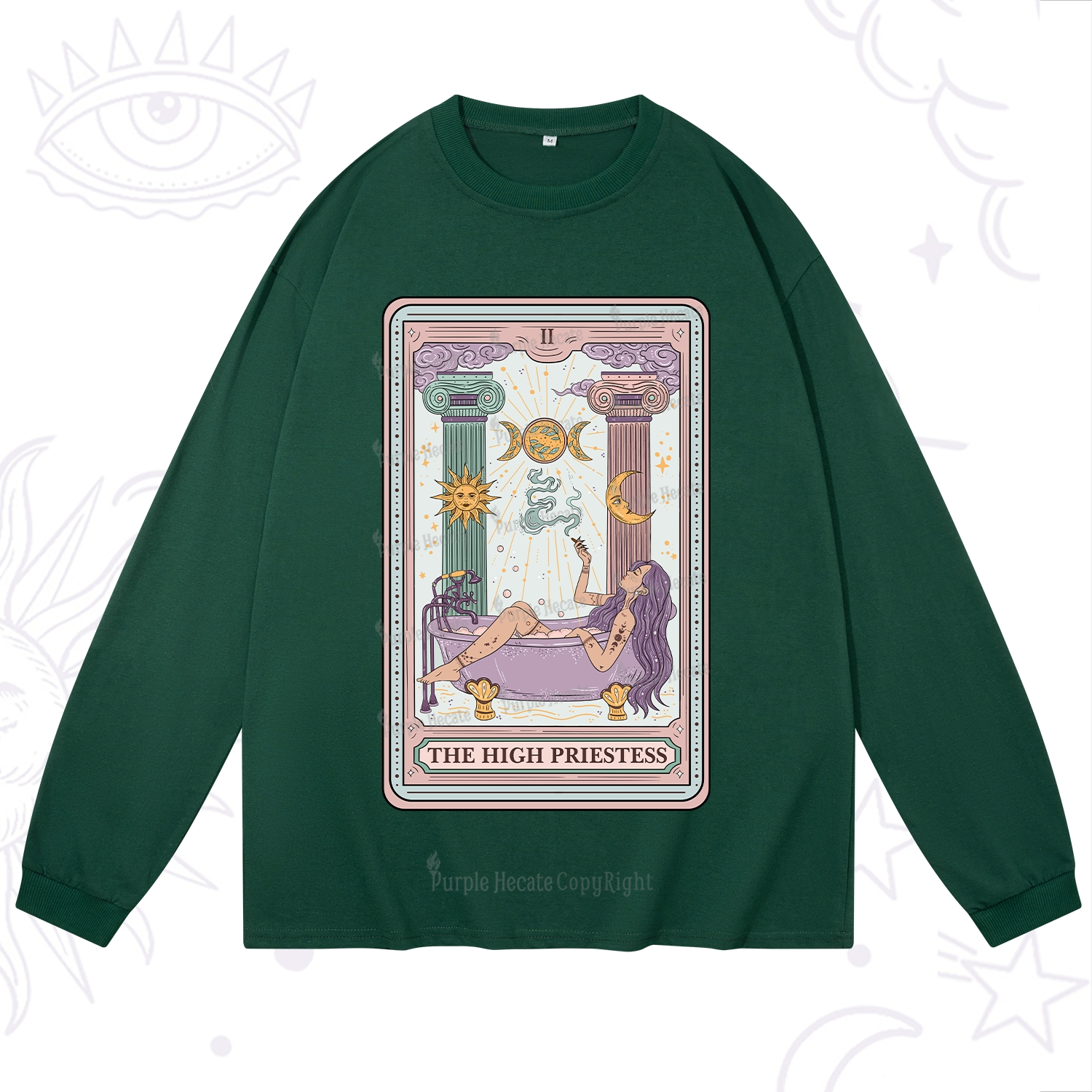 Purplehecate The High Priestess Tarot Long Sleeve T-Shirt