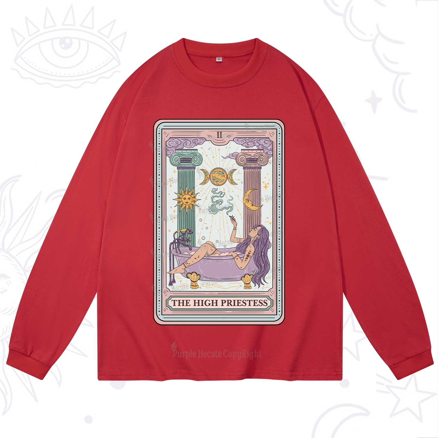 Purplehecate The High Priestess Tarot Long Sleeve T-Shirt