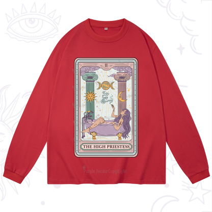 Purplehecate The High Priestess Tarot Long Sleeve T-Shirt