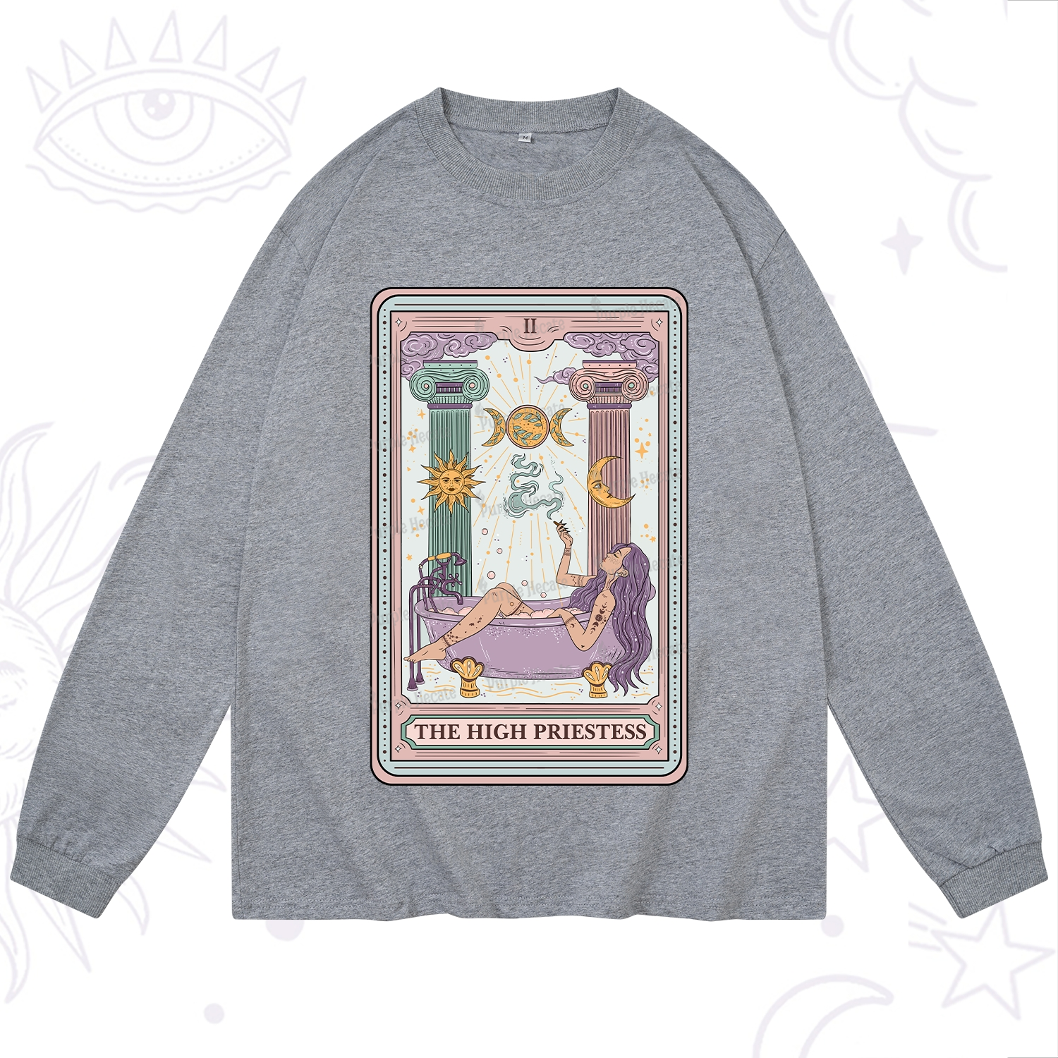 Purplehecate The High Priestess Tarot Long Sleeve T-Shirt