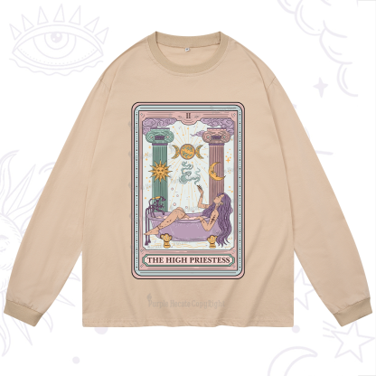 Purplehecate The High Priestess Tarot Long Sleeve T-Shirt