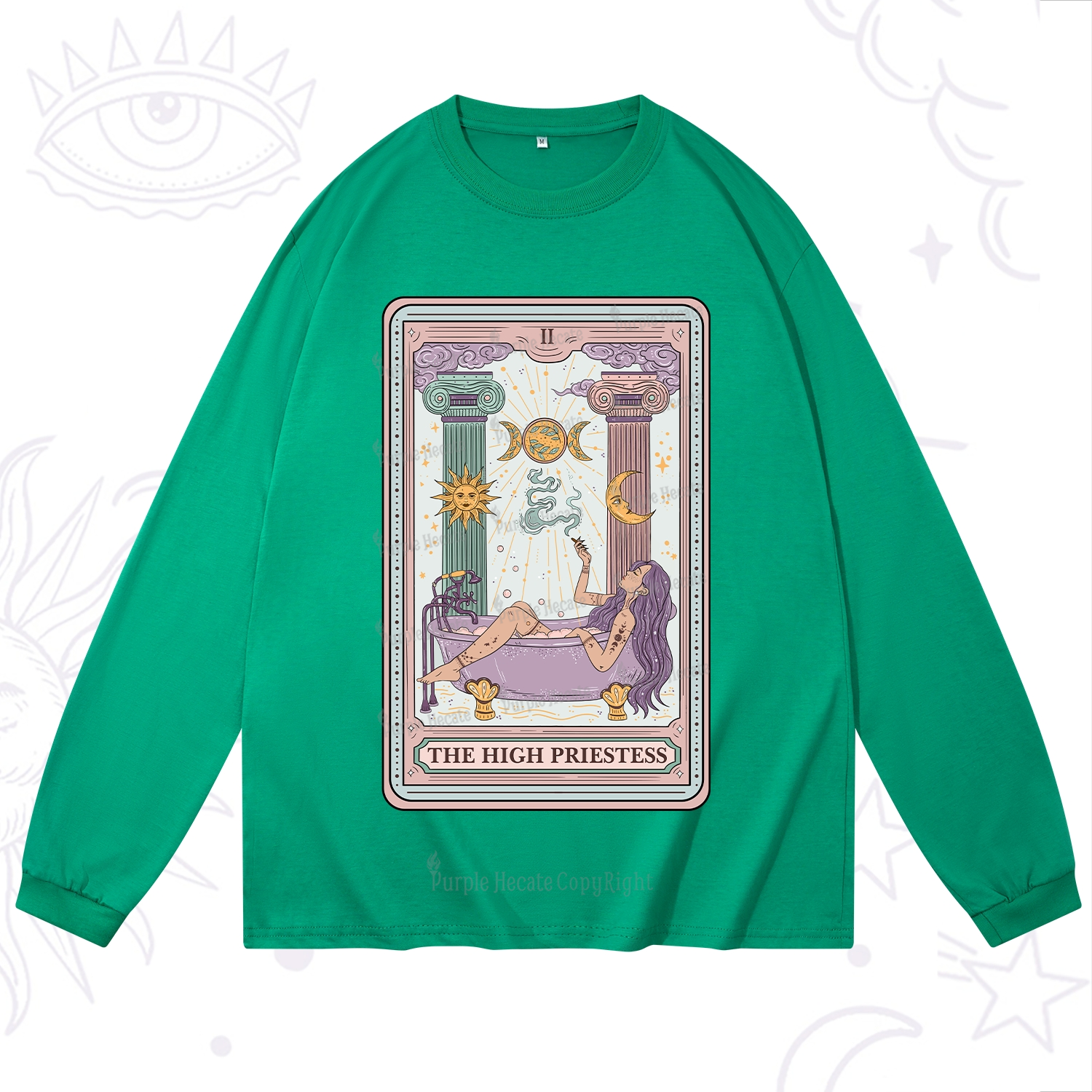 Purplehecate The High Priestess Tarot Long Sleeve T-Shirt