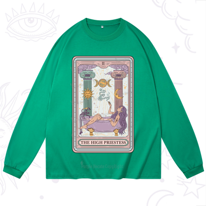 Purplehecate The High Priestess Tarot Long Sleeve T-Shirt