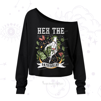 Purplehecate Heh The Patriarchy One Shoulder Long Sleeve Shirt