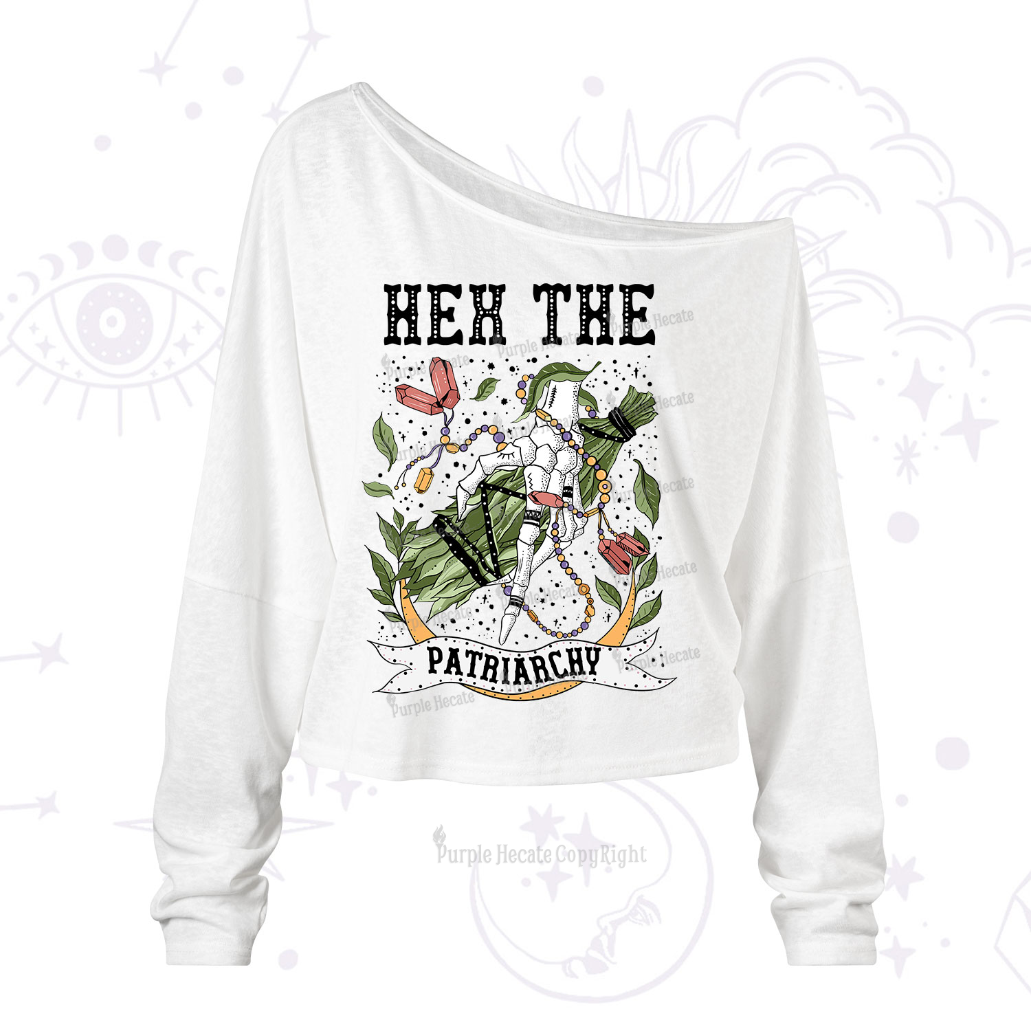 Purplehecate Heh The Patriarchy One Shoulder Long Sleeve Shirt