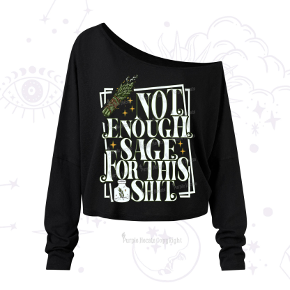 Purplehecate  Smudge for This Shit One Shoulder Long Sleeve Shirt