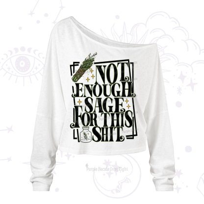 Purplehecate  Smudge for This Shit One Shoulder Long Sleeve Shirt