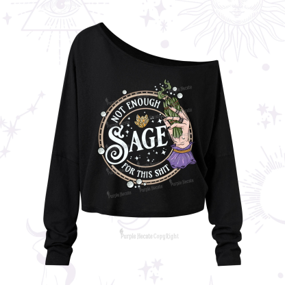 Purplehecate Not Enough Smudge for This Shit One Shoulder Long Sleeve Shirt