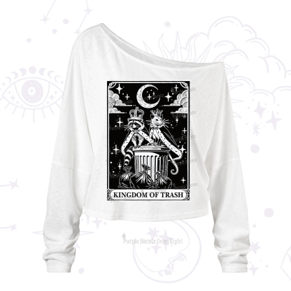 Purplehecate The Kingdom Of Trash Tarot One Shoulder Long Sleeve Shirt