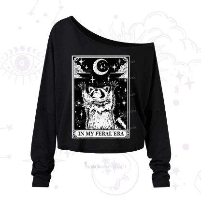 Purplehecate The In My Feral Era Oracle Card One Shoulder Long Sleeve Shirt
