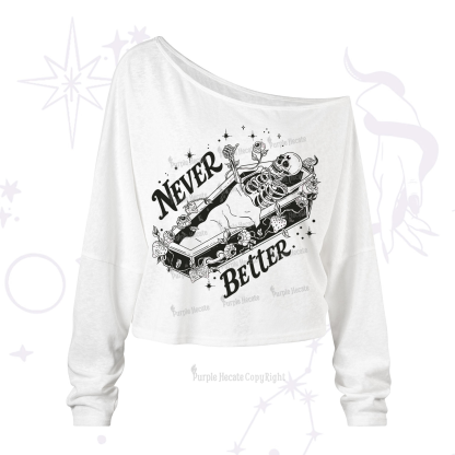 Purplehecate Never Better One Shoulder Long Sleeve Shirt