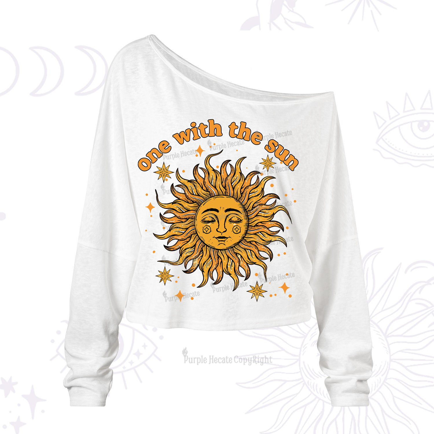 Purplehecate One With The Sun One Shoulder Long Sleeve Shirt
