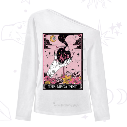 Purplehecate The Mega Pint Tarot Card One Shoulder Long Sleeve Shirt