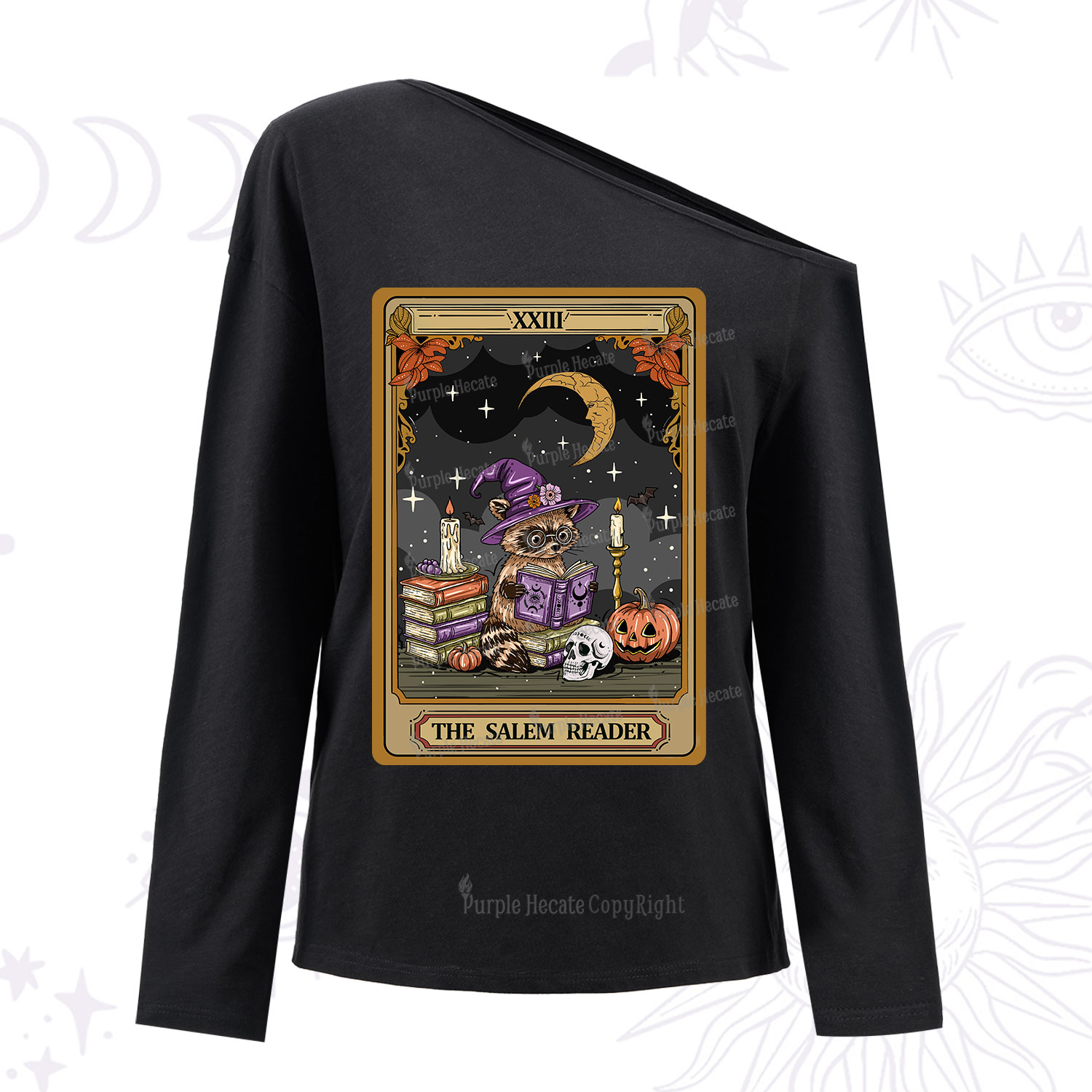 Purplehecate The Salem Reader Tarot One Shoulder Long Sleeve Shirt
