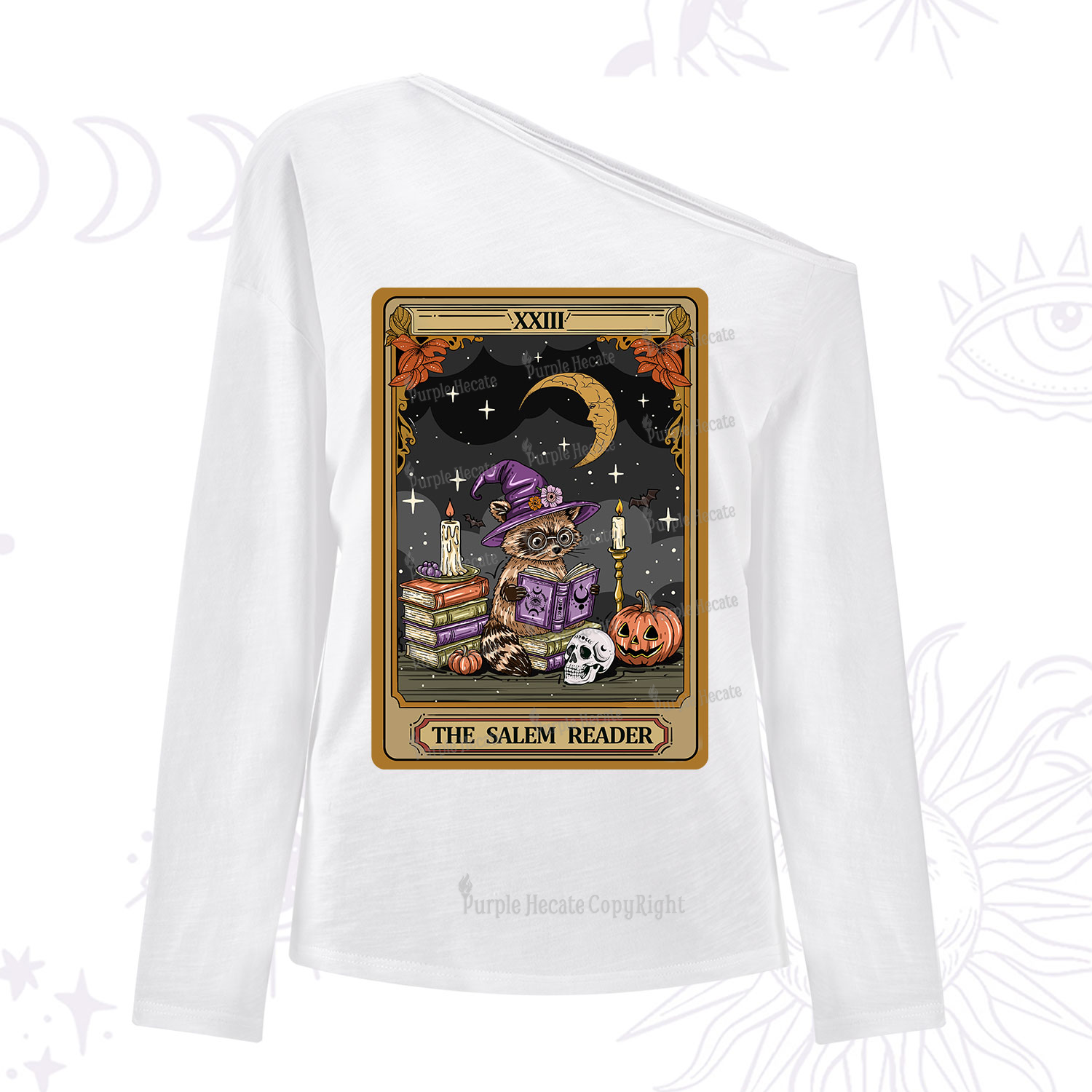 Purplehecate The Salem Reader Tarot One Shoulder Long Sleeve Shirt