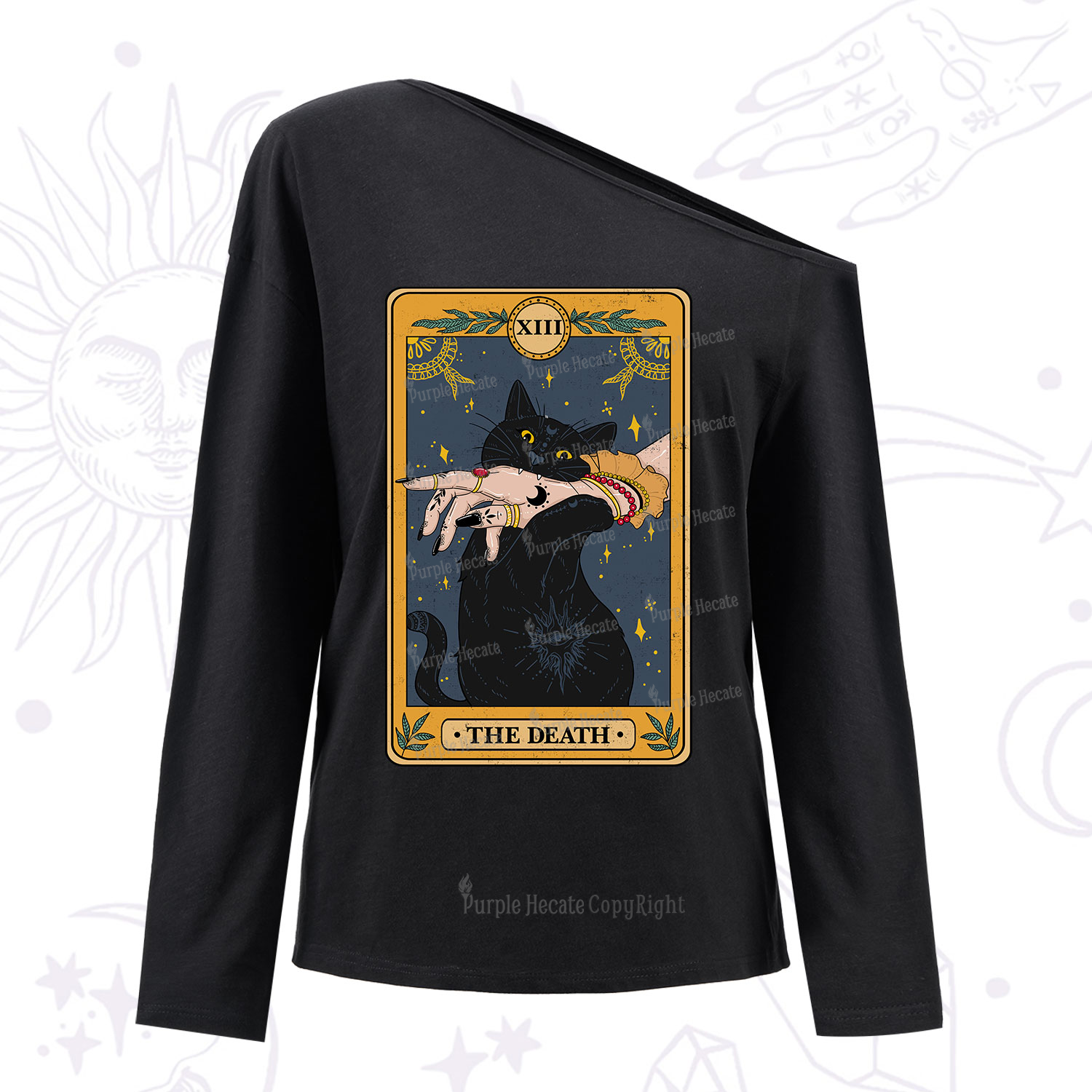 Purplehecate The Magician Tarot One Shoulder Long Sleeve Shirt